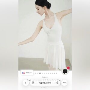 Typha v neck racerback pinch front leotard